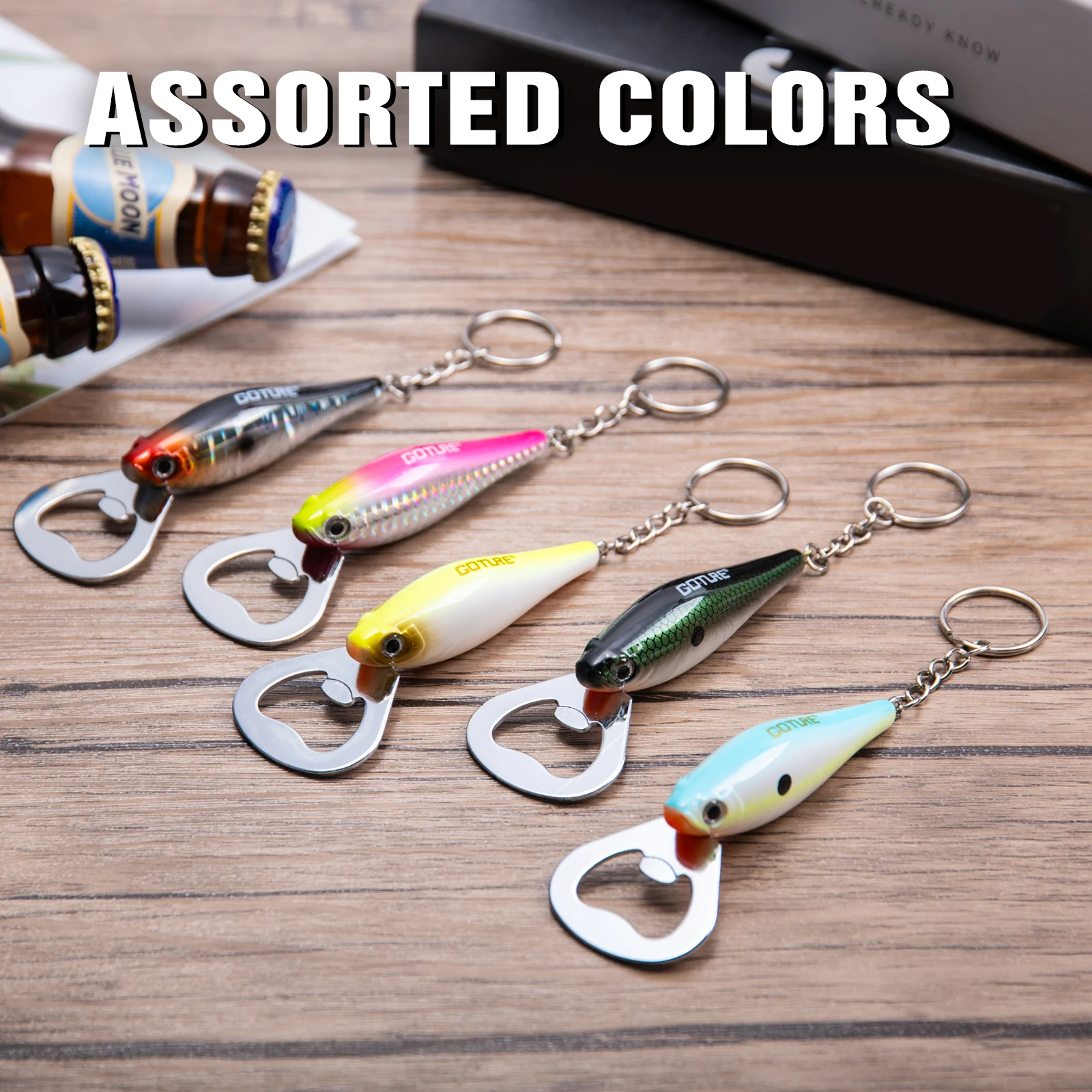 Quirky Kitchen Gadgets - Goture 1 個釣りルアーボトルオープナー炭素鋼魚パターン釣りアクセサリービールダイニングバーガジェットキッチンツール