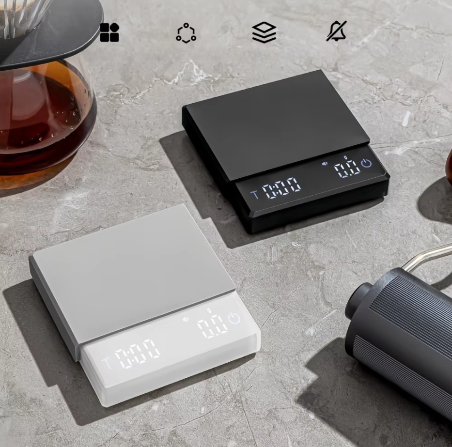 Kitchen Gadgets Smart - ミニ電子コーヒースケール スマートパウダー水比計 USBシリコンパッド 高品質精密プロフェッショナルキッチンコーヒーツール