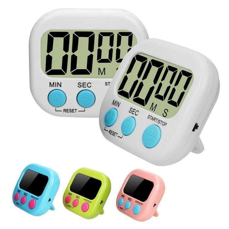 Kitchen Gadgets Smart - ミニデジタルキッチンタイマー 大きな数字 大音量アラーム 磁気バックスタンド 大型LCDディスプレイ 調理、ベーキング、スポーツ、ゲーム、オフィス用
