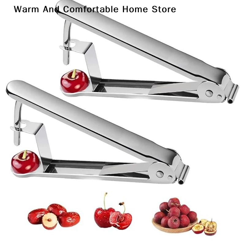 Kitchen Gadgets That Are Useful - 多機能ピットリムーバー、チェリー、サンザシ、レッドデーツ、オリーブ用、創造的な種抜きツール、家庭用小型キッチンガジェット