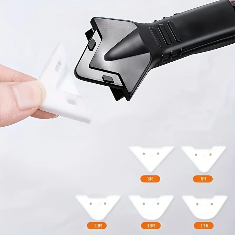 Silicone Spatula Set - 5-in-1メタルヘッドシャベルグルーツールキット：シリコンスパチュラ、コーキング除去剤、目地除去、シーラント仕上げ＆コーナースクラップ