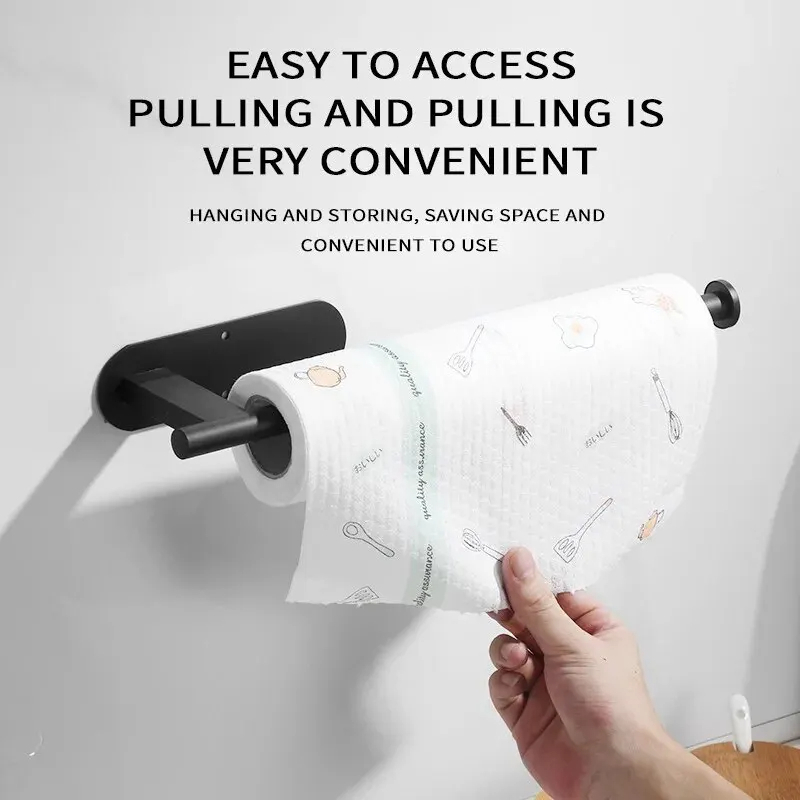 Kitchen Gadgets Rack - 多目的ペーパーロール収納ラック多機能ティッシュホルダーオーガナイザーは、トイレットペーパーとラップフィルムを収納できるバスルーム用キーホルダーです。