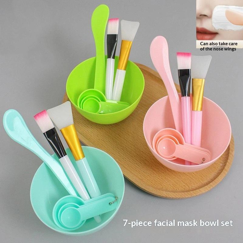 Silicone Spatula Set - 【7点セット DIY フェイスマスク混合ツール フェイスマスク混合ボウルセット フェイシャルマスクボウル スティック