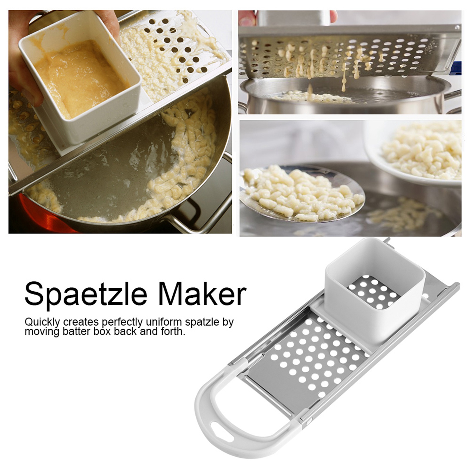 Kitchen Gadgets Smart - キッチンヌードルメーカー シュペッツレメーカー キッチンステンレス鋼刃 シュペッツレヌードル 餃子メーカー パスタ調理ツール