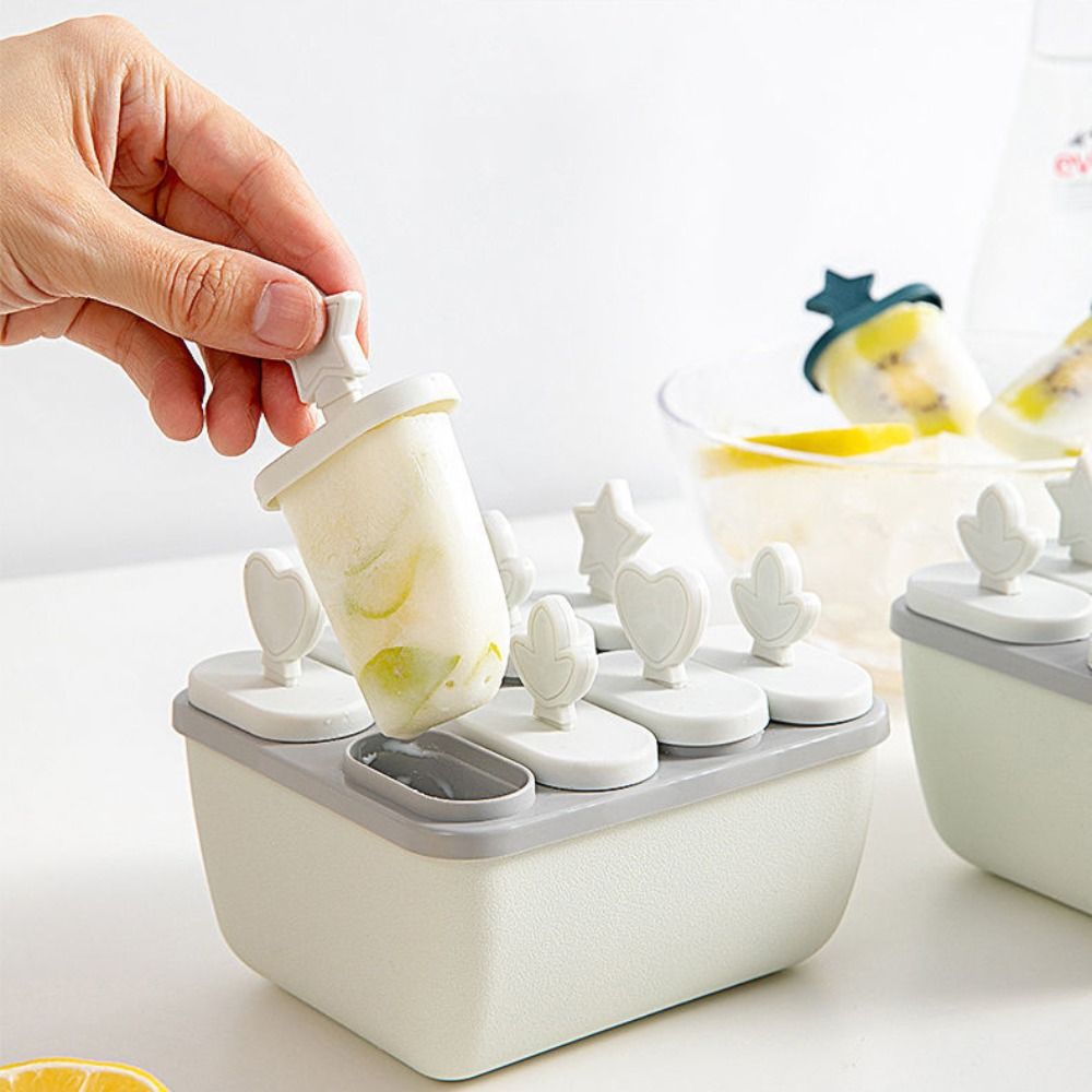Kitchen Gadgets Home Party - 蓋スティック付きの再利用可能なアイスクリームメーカー、DIYのアイスキャンデー型、キッチンツールアクセサリー、便利なガジェット、バー、ホームパーティー、夏