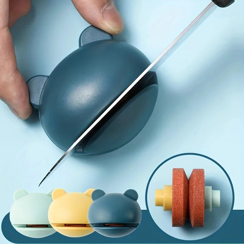 Kitchen Gadgets That Are Useful - 1個入り ミニ漫画風カエル型ナイフシャープナー キッチンやキャンプ用 鈍れた刃を修復・研磨 キッチンツール キッチンガジェット