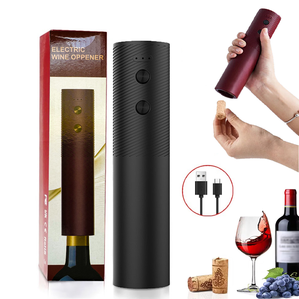 Kitchen Gadgets Smart - 電動ワインボトルオープナー自動赤ワインコルク抜き充電式ワインオープナーワンクリックボタンワインツールキッチン製品