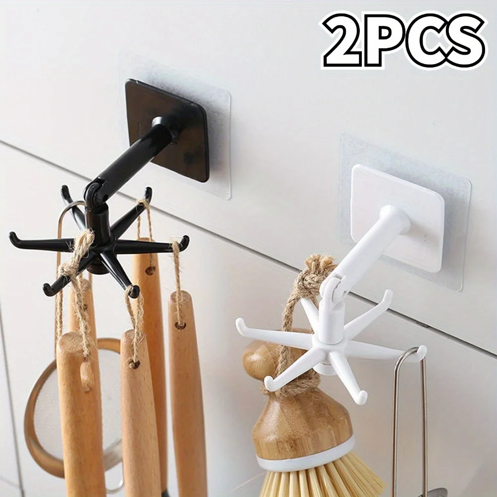 Kitchen Gadgets Rack - 回転式多目的キッチンフック,360度,回転ラック,収納オーガナイザー,スプーンハンガー,キッチンガジェット
