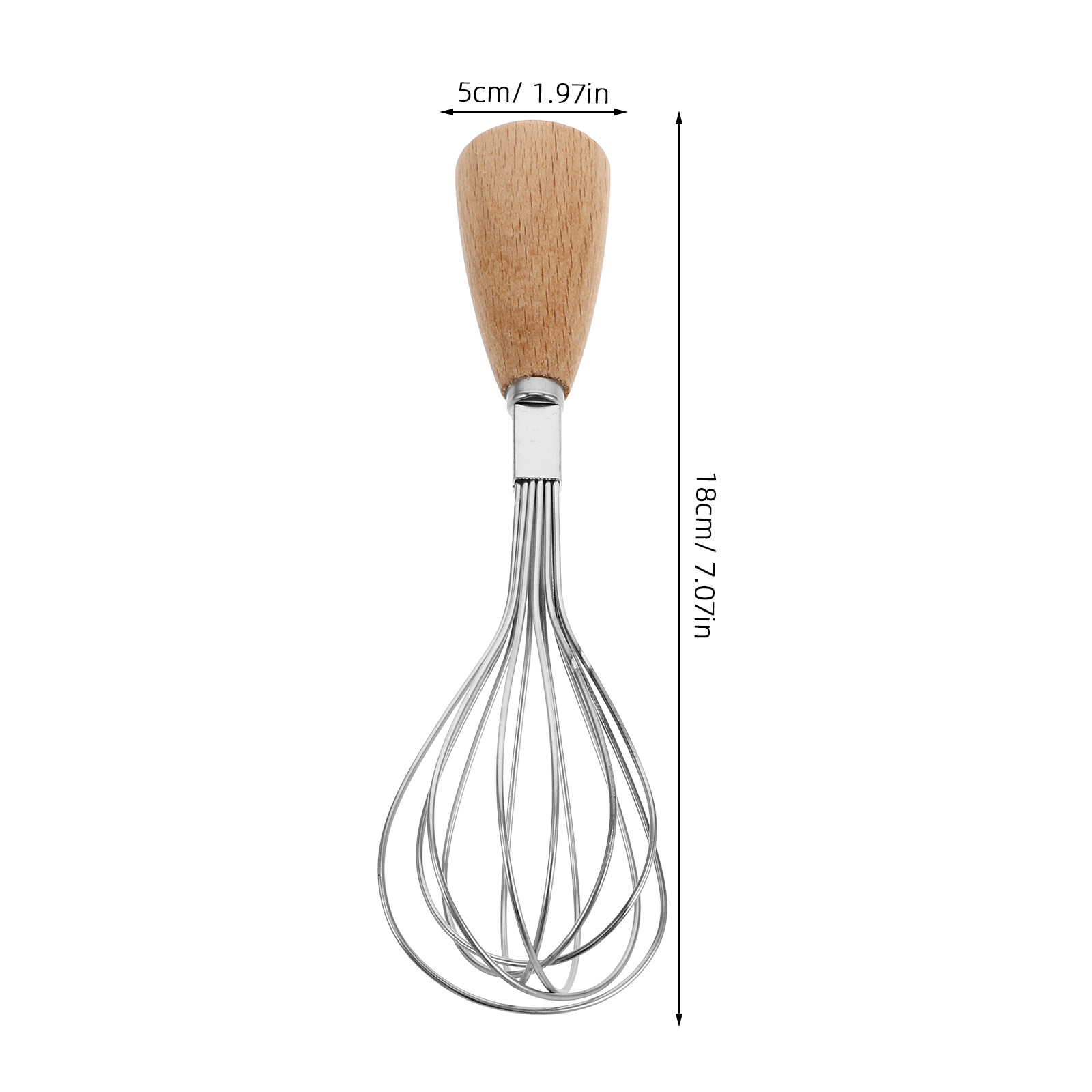 ミニステンレス鋼製木製ハンドル付き細長いハンドウィスク、卵の - Quirky Kitchen Gadgets のレビューと価格