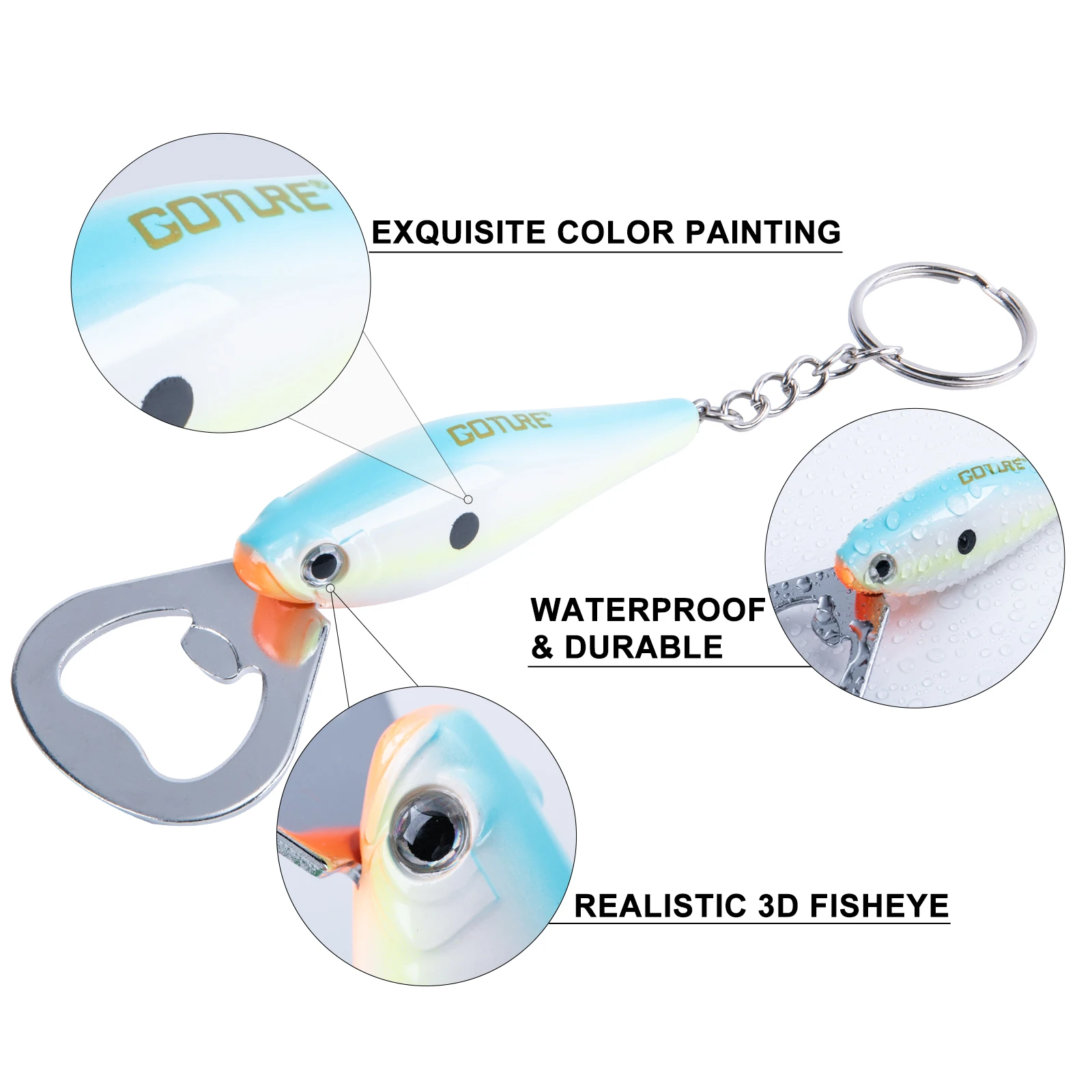 Goture 1 個釣りルアーボトルオープナー炭素鋼魚パター - Quirky Kitchen Gadgets のレビューと価格
