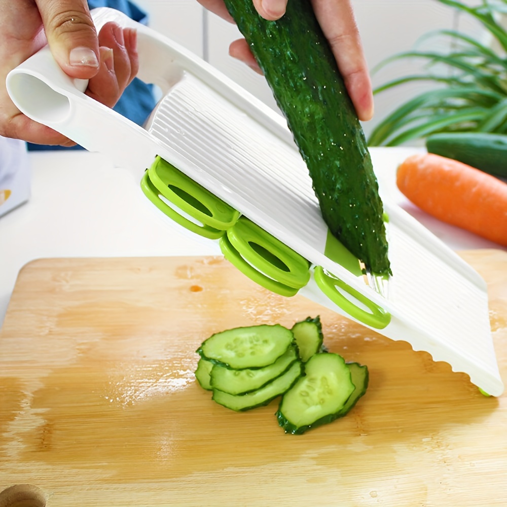 マンドリンスライサー ステンレス製野菜スライサー 5枚刃とハ - Mandoline Slicer のレビューと価格
