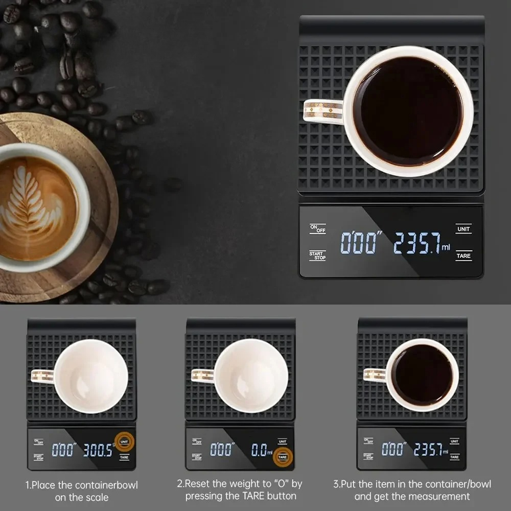 スマートコーヒー電子スケール 高精度デジタルタイマー LCD - Kitchen Gadgets Smart のレビューと価格