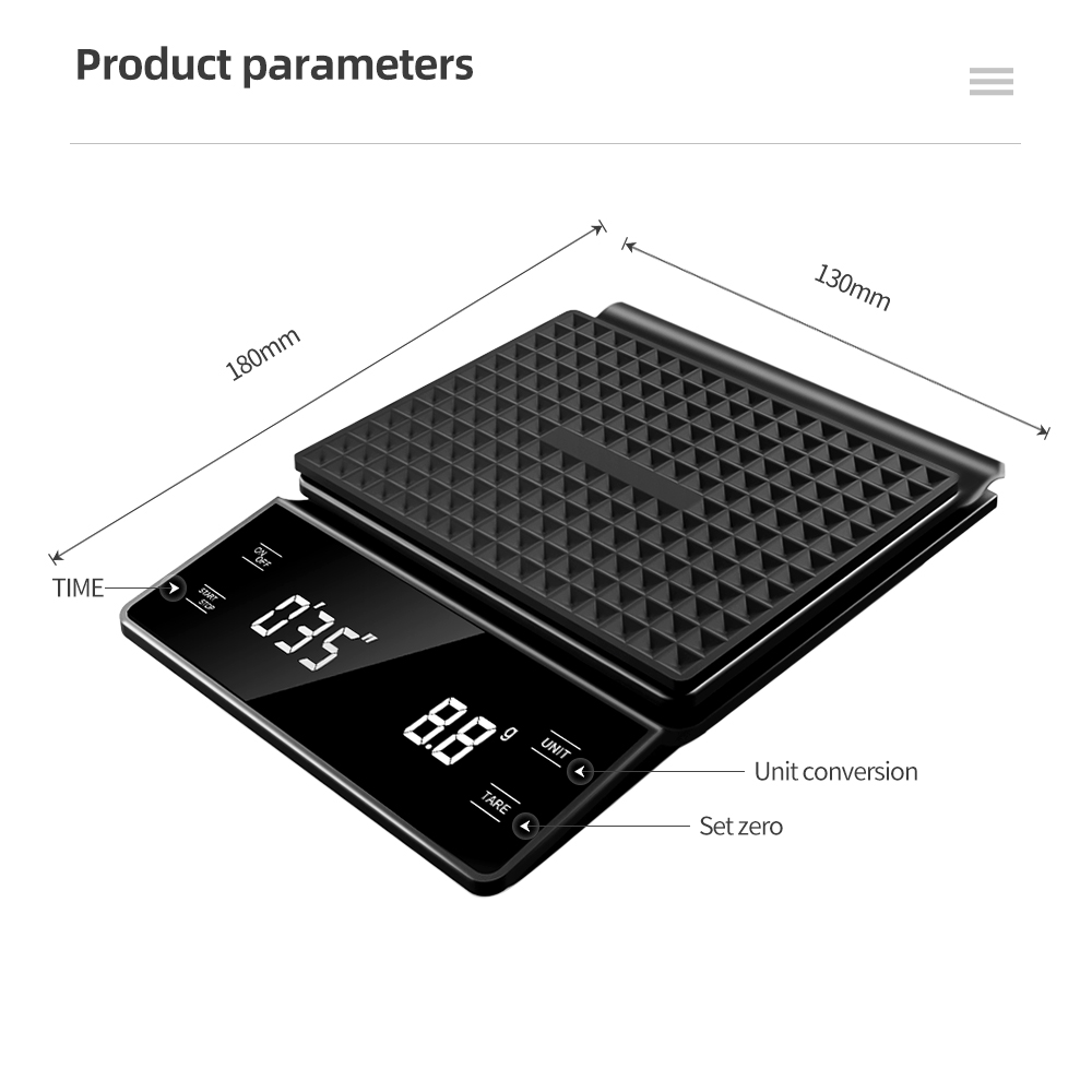 スマートコーヒー電子スケール 高精度デジタルタイマー LCD - Kitchen Gadgets Smart のレビューと価格
