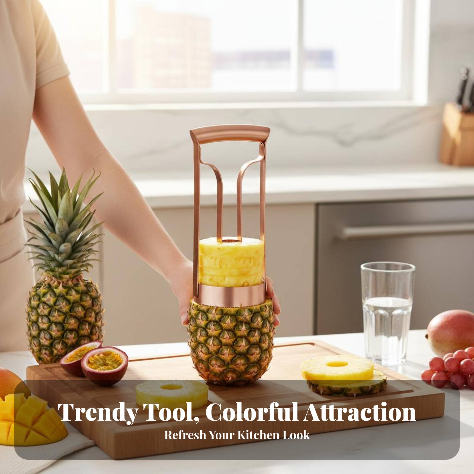 ステンレス製パイナップルカッター 芯抜き・スライス用 ステン - Kitchen Gadgets That Are Useful のレビューと価格
