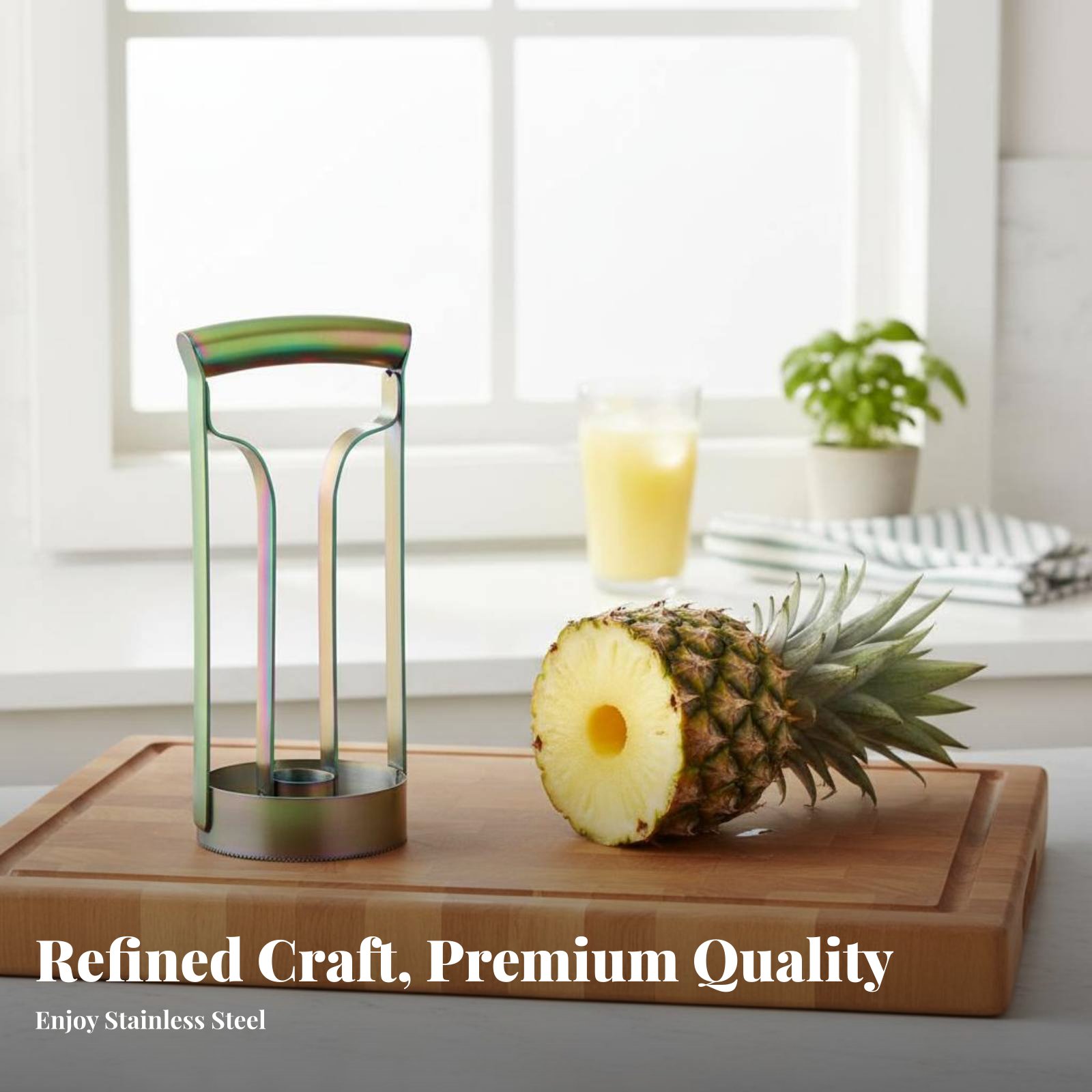ステンレス製パイナップルカッター 芯抜き・スライス用 ステン - Kitchen Gadgets That Are Useful のレビューと価格