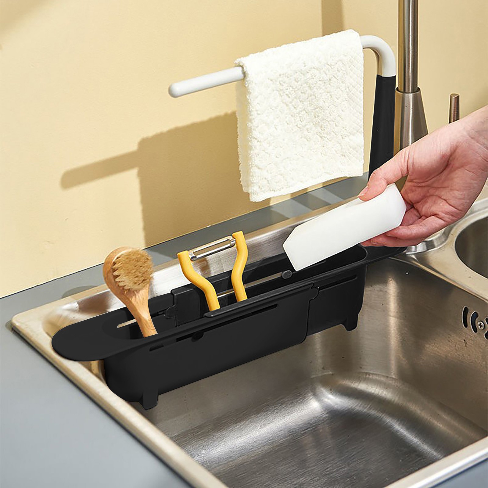 Elescopicシンクの水切り、キッチンオーガナイザー、石 - Quirky Kitchen Gadgets のレビューと価格