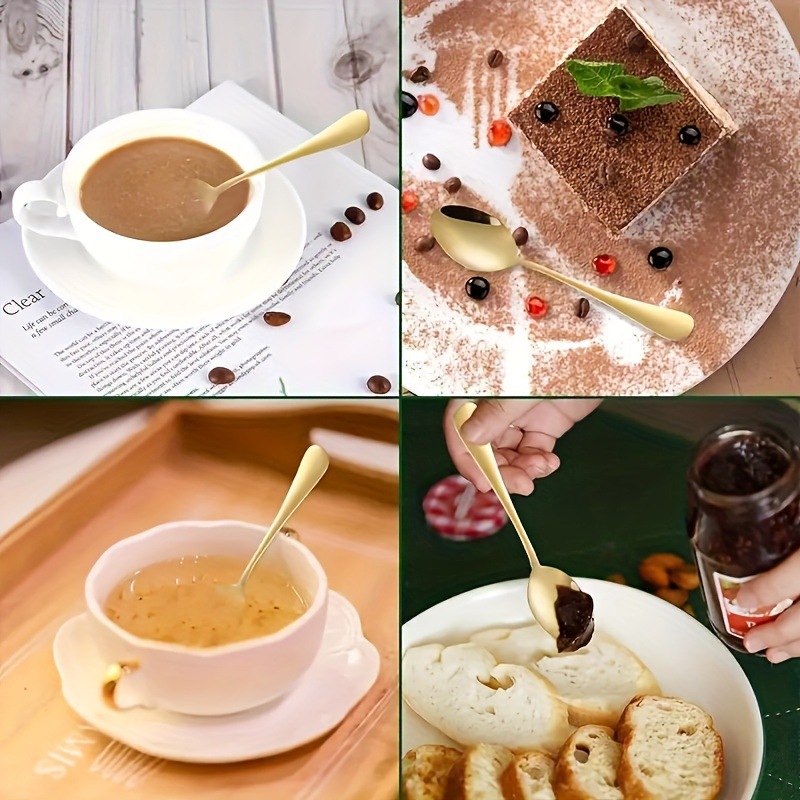6/10/20 個ステンレス鋼小さなゴールドスプーンミニコー - Kitchen Gadgets Gold のレビューと価格