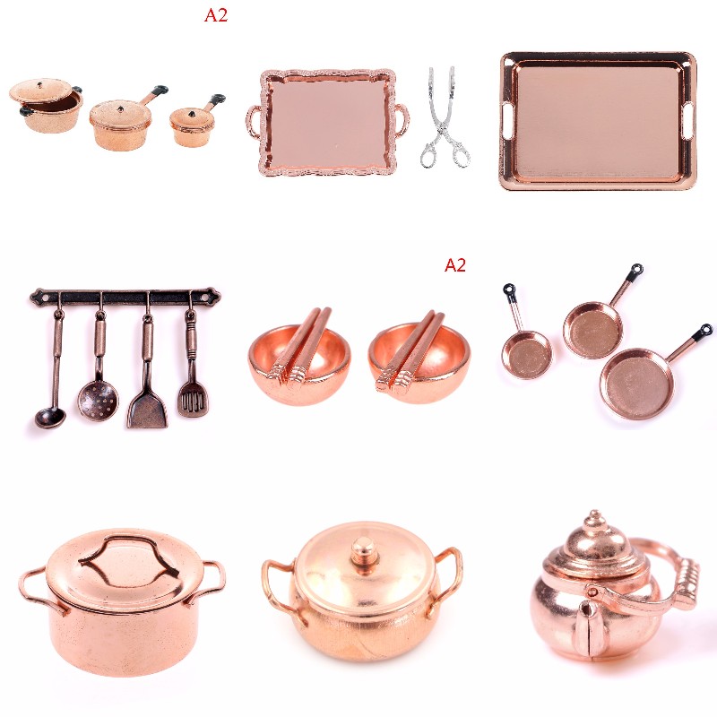 1:12 スケールドールハウスミニチュアローズゴールドカラー - Kitchen Gadgets Gold のレビューと価格