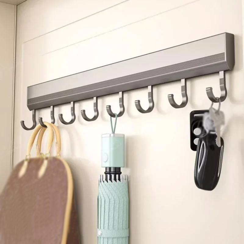 キッチン収納ラックアルミ合金フックラック壁掛けキッチン用品収 - Kitchen Gadgets Rack のレビューと価格
