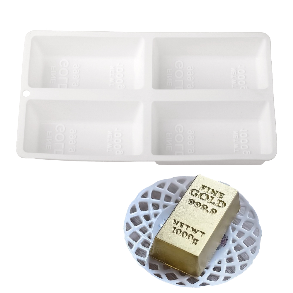 ゴールドバー型ムースケーキベーキングモールド、シリコンケーキ - Kitchen Gadgets Gold のレビューと価格