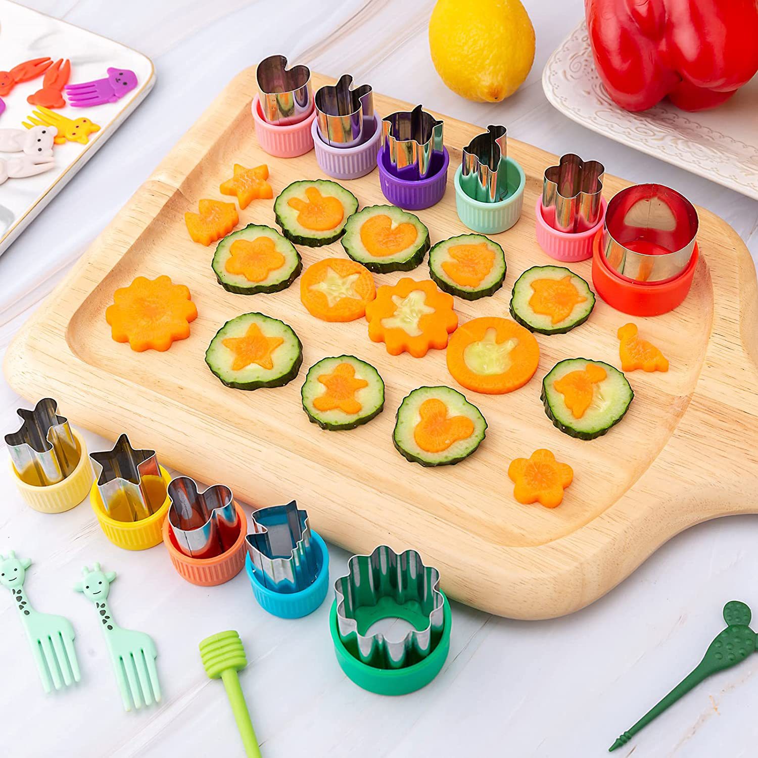 ステンレス鋼野菜カッター形状セット子供のための子供 DIY  - Kitchen Gadgets Smart のレビューと価格