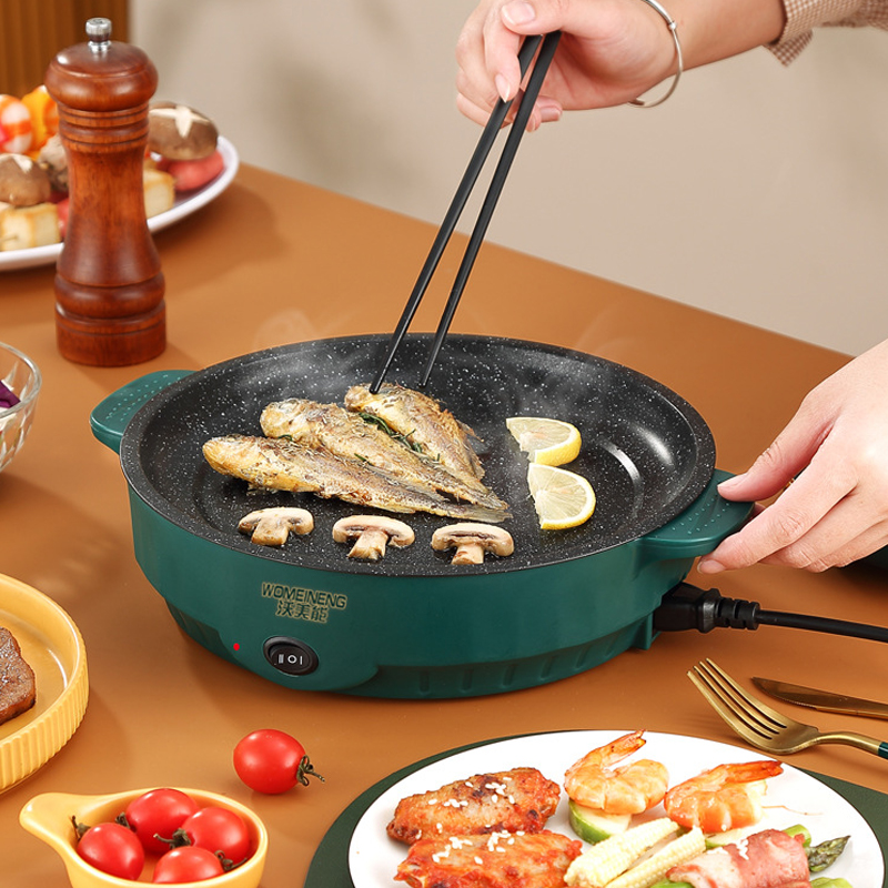 電気マルチクッカー電気フライパン 220V 家庭用バーベキュ - Kitchen Gadgets Smart のレビューと価格