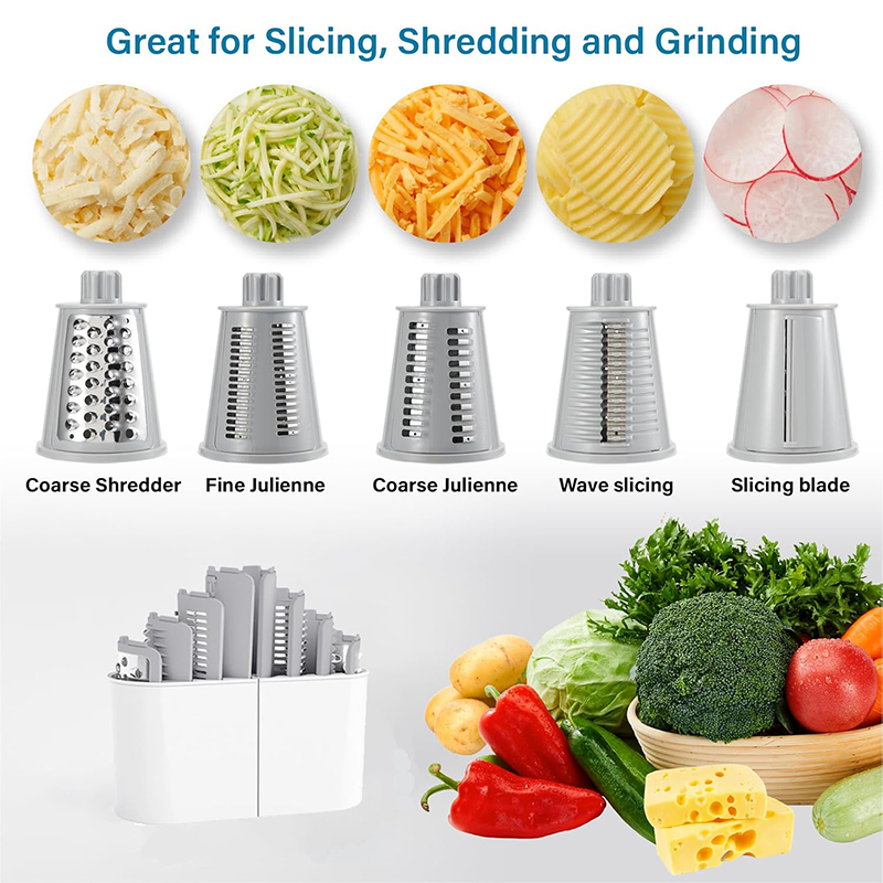 LMETJMA 5 in 1 ロータリーチーズおろし金シュレ - Mandoline Slicer のレビューと価格