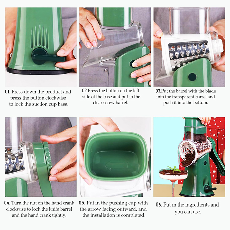 LMETJMA 5 in 1 ロータリーチーズおろし金シュレ - Mandoline Slicer のレビューと価格