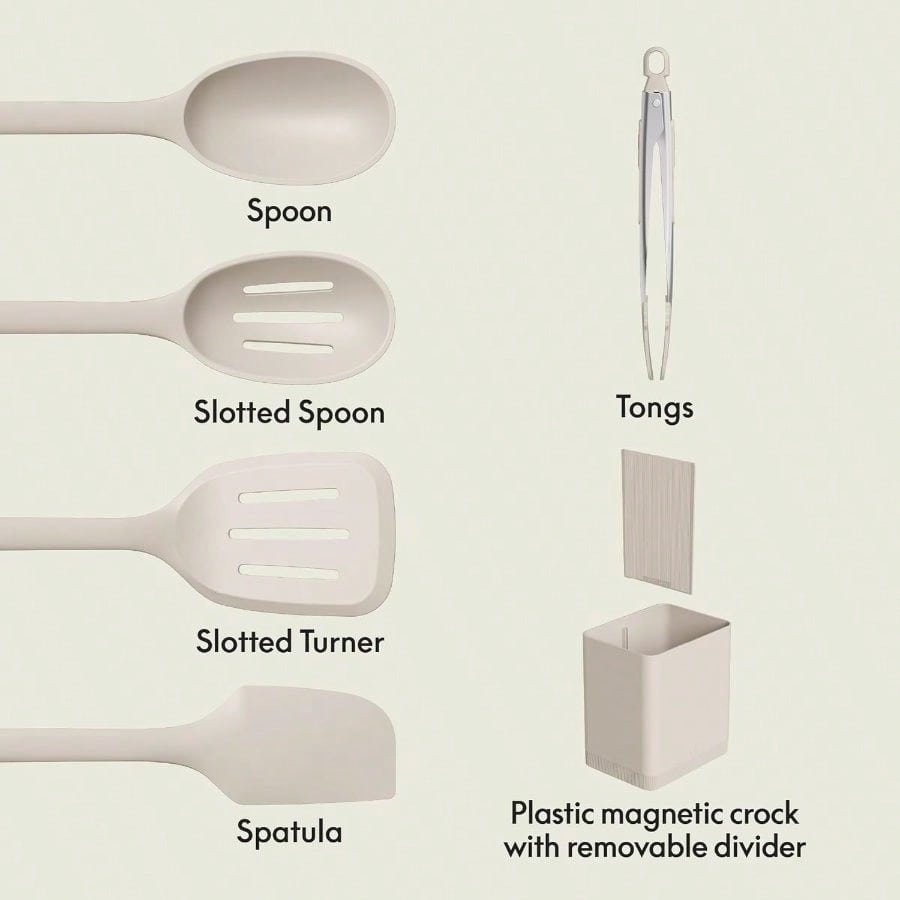 6点セット スレートシリコン製キッチンツールセット（耐熱性、 - Silicone Spatula Set のレビューと価格