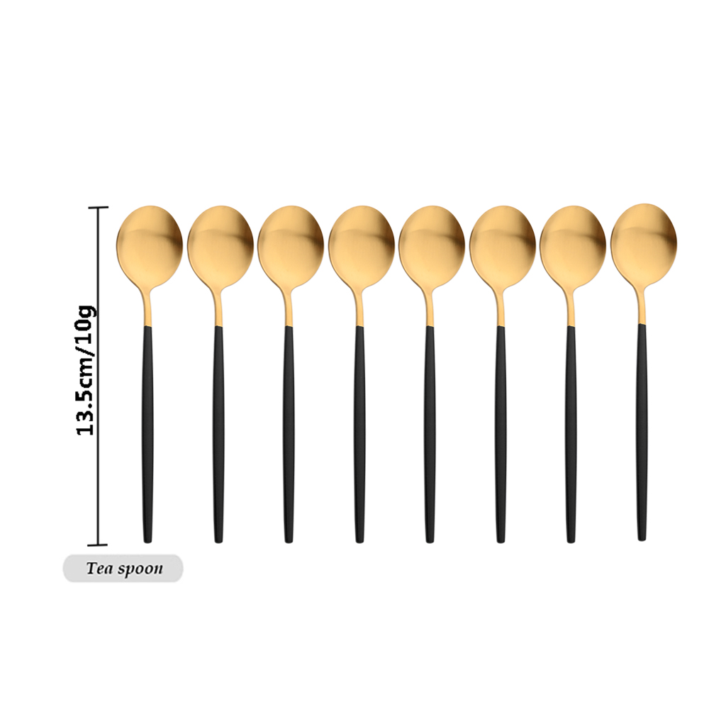 Drmfiy 黒ハンドルゴールドコーヒー食器セット 8/16 - Kitchen Gadgets Gold のレビューと価格