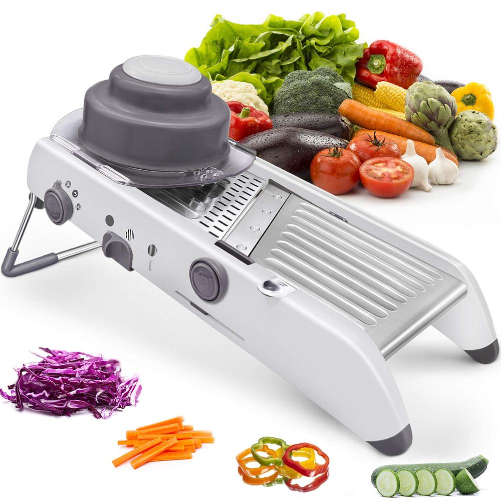 LMETJMA 18 種類調整可能なマンドリンスライサーステ - Mandoline Slicer のレビューと価格