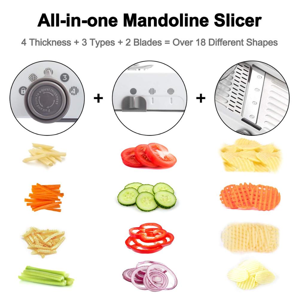 LMETJMA 18 種類調整可能なマンドリンスライサーステ - Mandoline Slicer のレビューと価格