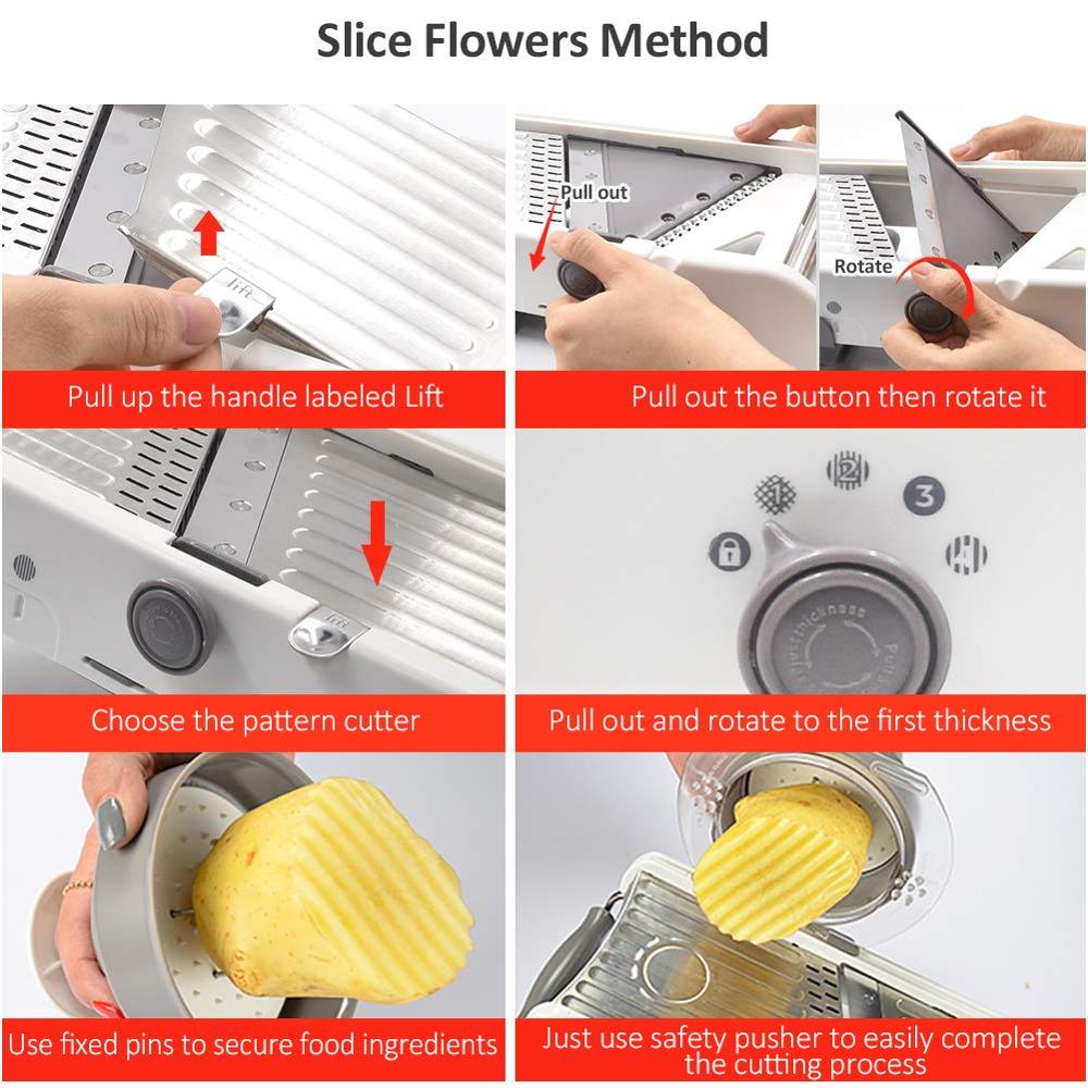 LMETJMA 18 種類調整可能なマンドリンスライサーステ - Mandoline Slicer のレビューと価格