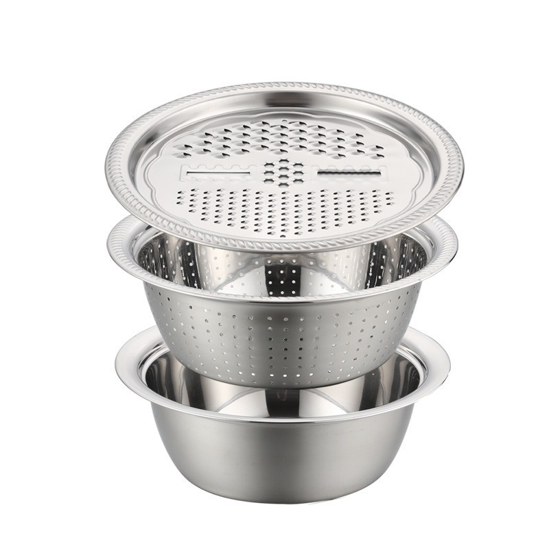 新しい3個セットのステンレス製多機能キッチンおろし金セット、 - Mandoline Slicer のレビューと価格