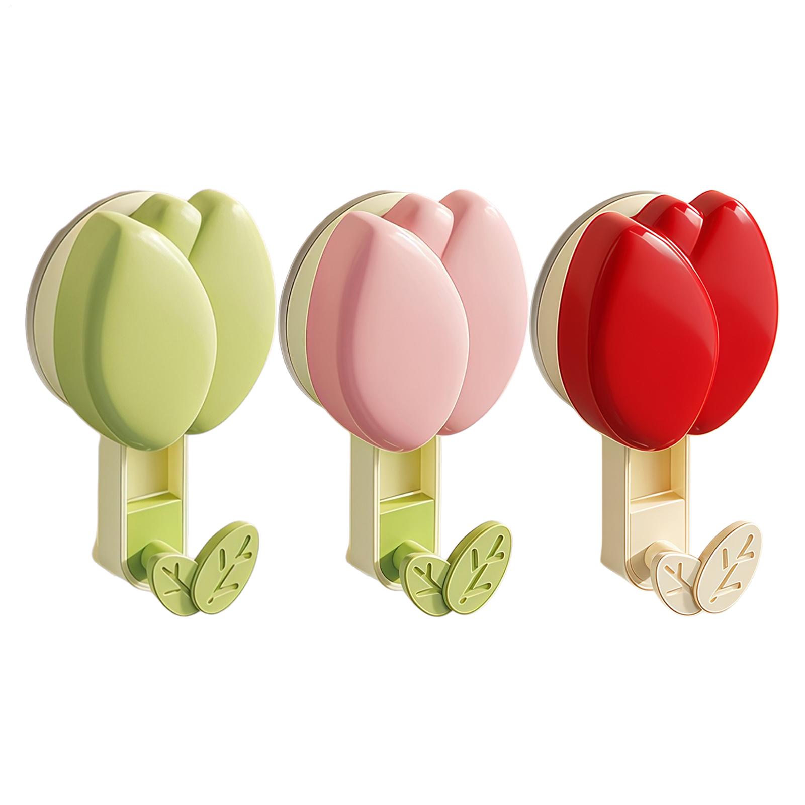3個セット 花型吸盤フック 穴あけ不要 シャワータオルフック - Kitchen Gadgets Rack のレビューと価格