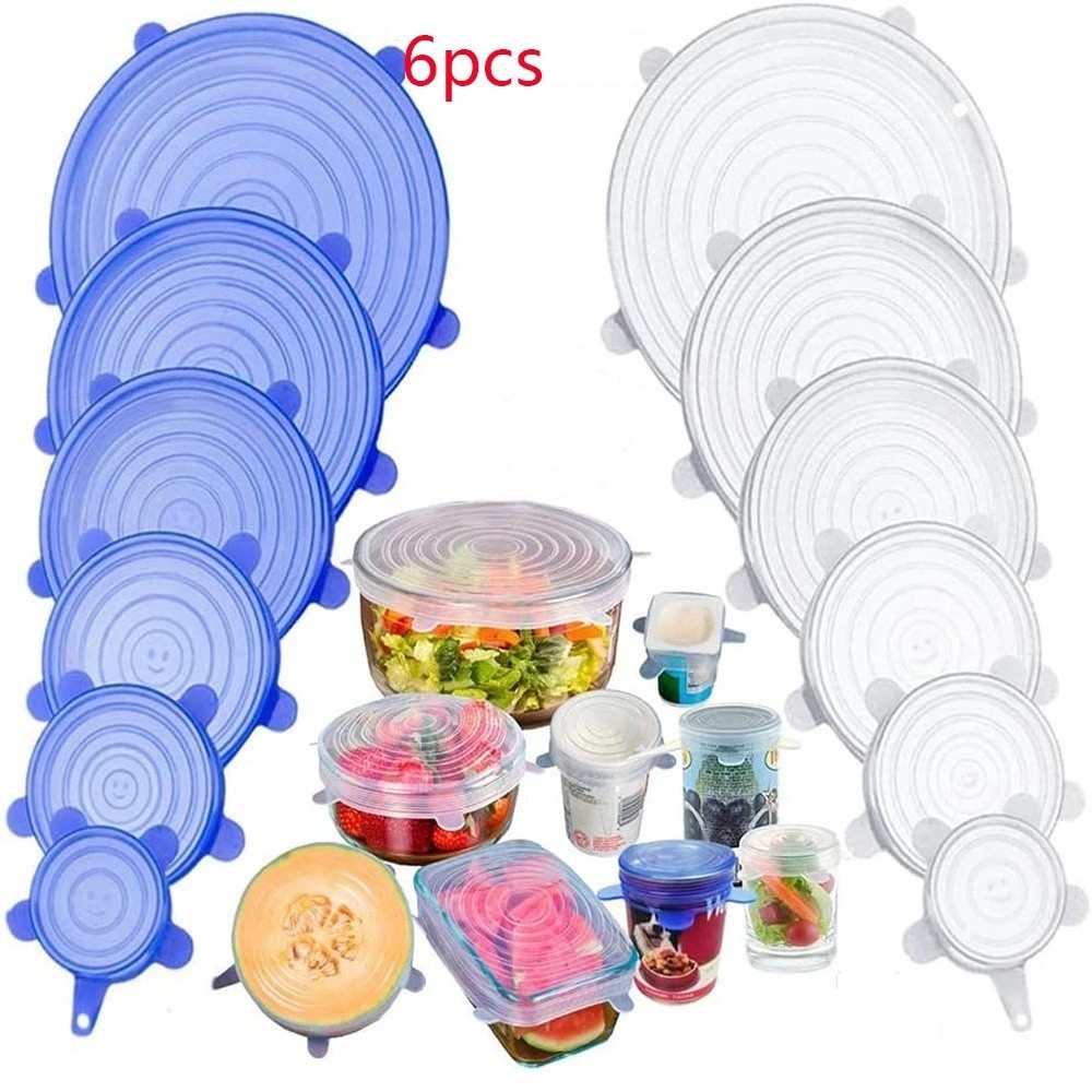 6個入り 便利 再利用可能 鮮度保持カバー キッチン用品 伸 - Kitchen Gadgets That Are Useful のレビューと価格
