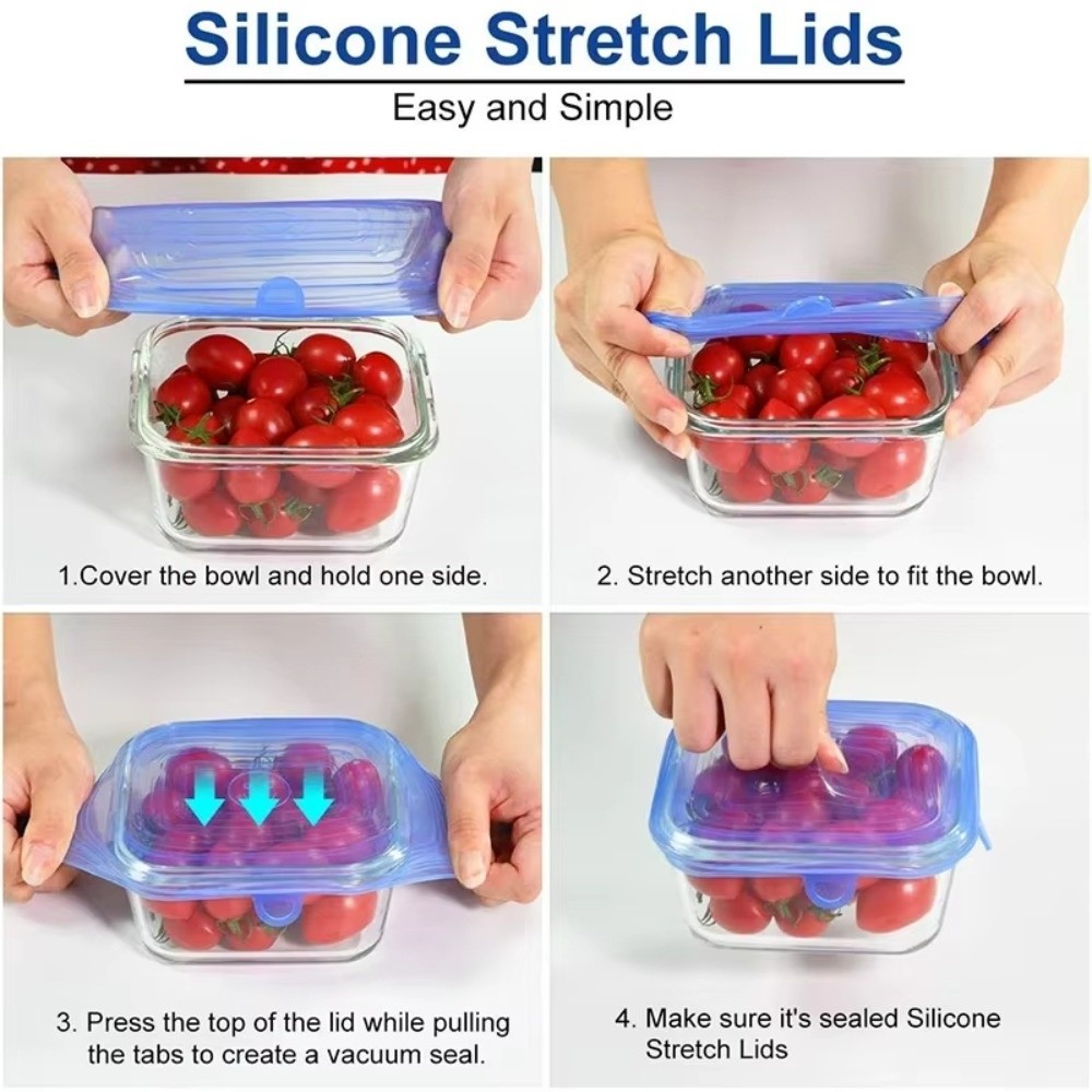 6個入り 便利 再利用可能 鮮度保持カバー キッチン用品 伸 - Kitchen Gadgets That Are Useful のレビューと価格