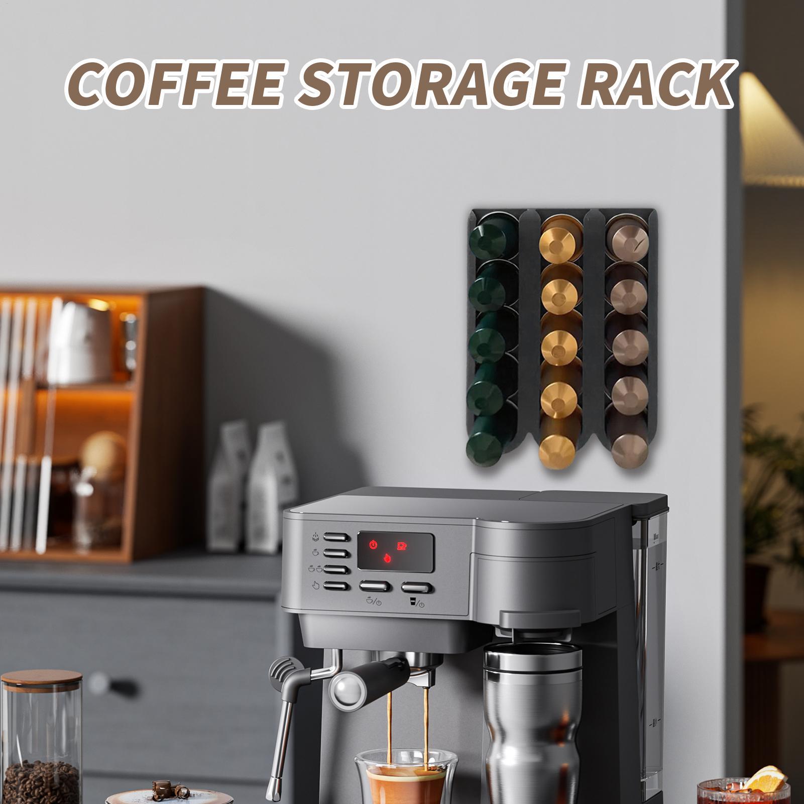 コーヒーポッド収納壁掛けコーヒーポッド収納ラック省スペースシ - Kitchen Gadgets Rack のレビューと価格