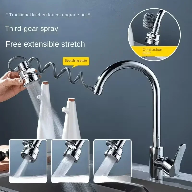 新しい3モードシンク蛇口360度回転フィルター延長チューブシ - Quirky Kitchen Gadgets のレビューと価格