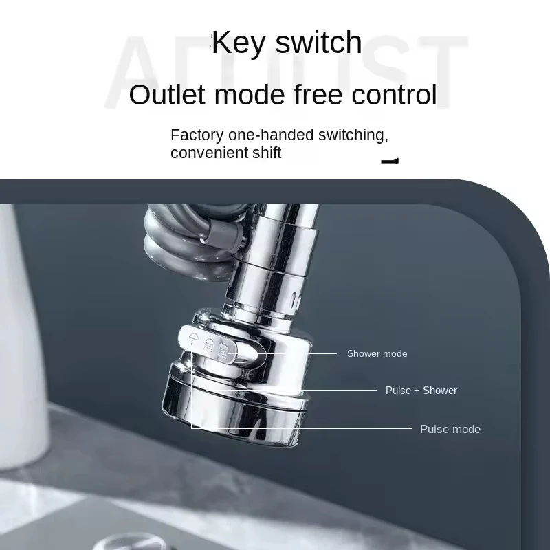 新しい3モードシンク蛇口360度回転フィルター延長チューブシ - Quirky Kitchen Gadgets のレビューと価格