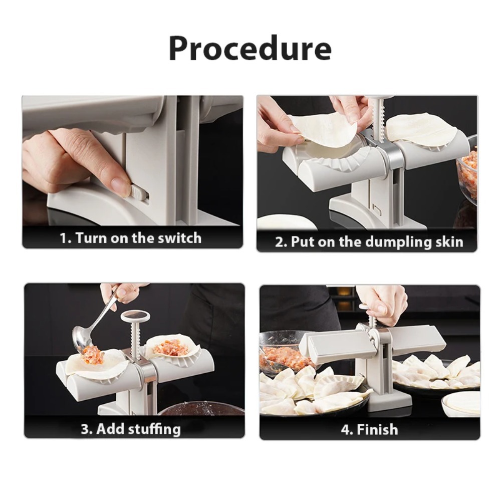 自動餃子製造機、お手入れ簡単、ダブルヘッドプレス型、パイ・ワ - Quirky Kitchen Gadgets のレビューと価格