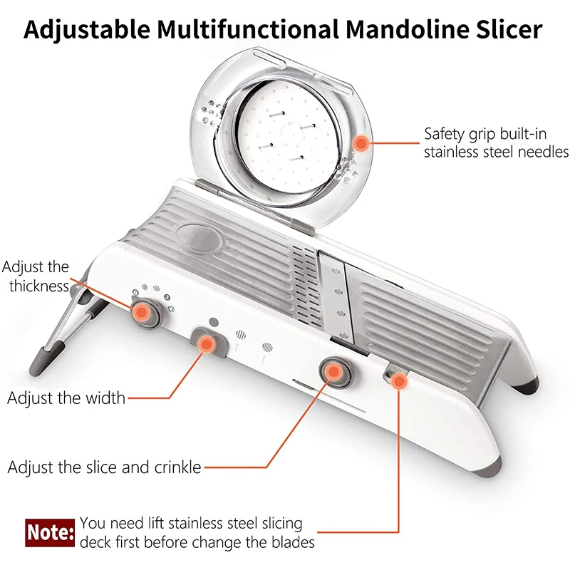 ステンレス製マンドリンスライサー、内蔵調整可能な刃付き野菜ジ - Mandoline Slicer のレビューと価格