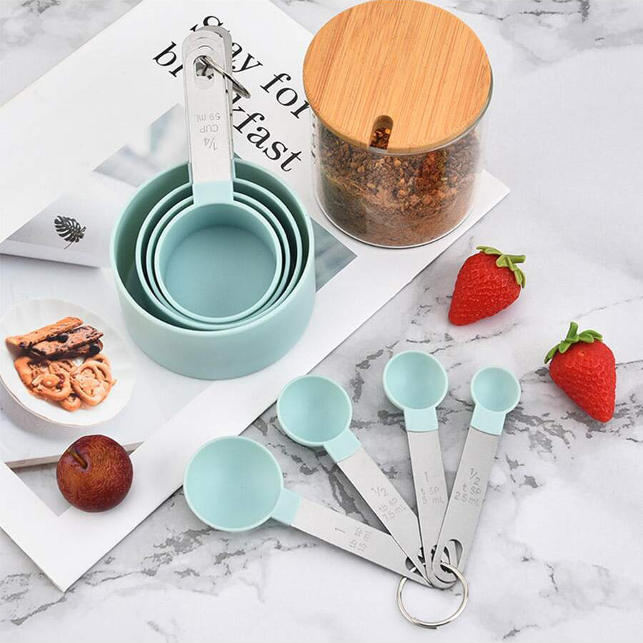 4 個/8 個プラスチック計量カップスプーンセットステンレス - Quirky Kitchen Gadgets のレビューと価格