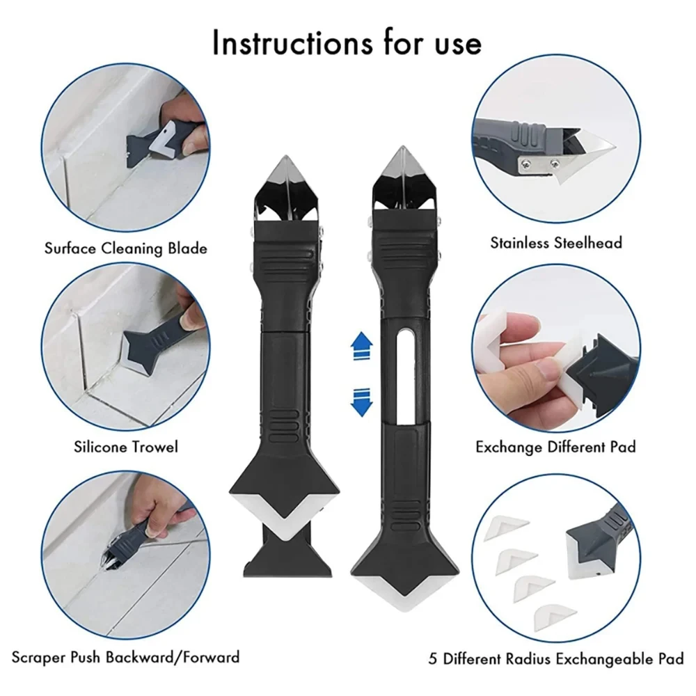 5-in-1メタルヘッドグルーツールキットシリコンスパチュラ - Silicone Spatula Set のレビューと価格