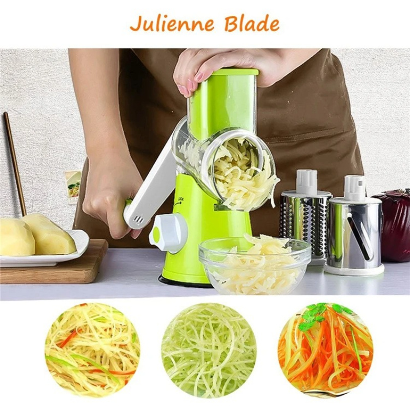手動回転式チーズグレーター、野菜カッター、ポテトスライサー、 - Mandoline Slicer のレビューと価格