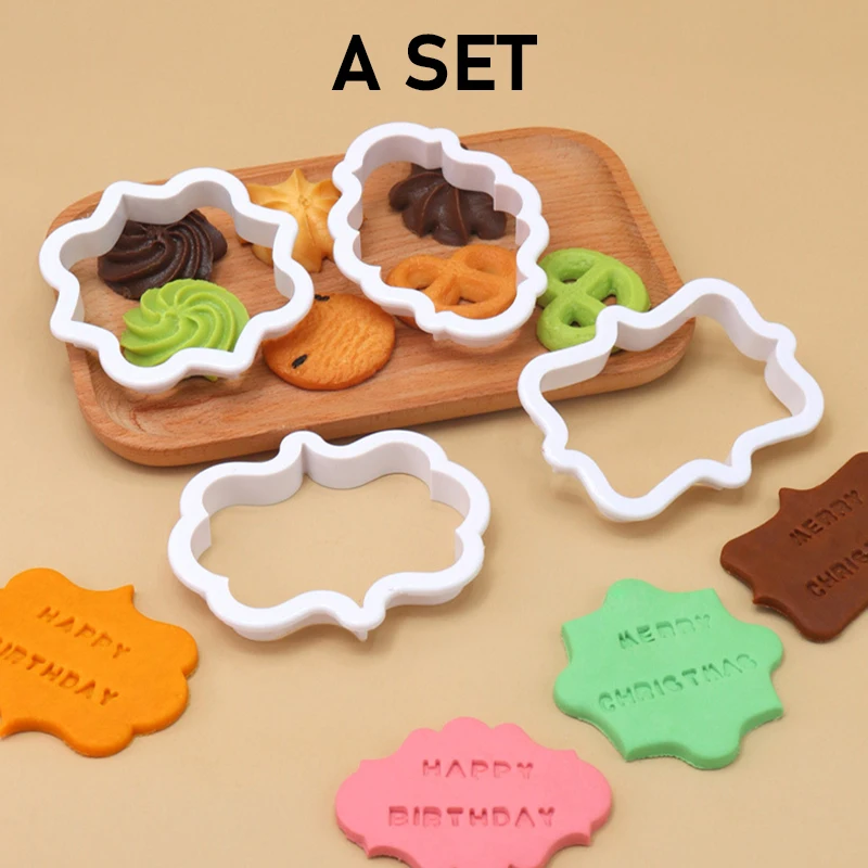 4個入り ヴィンテージ風プレートフレーム クッキーカッター  - Kitchen Gadgets Name のレビューと価格