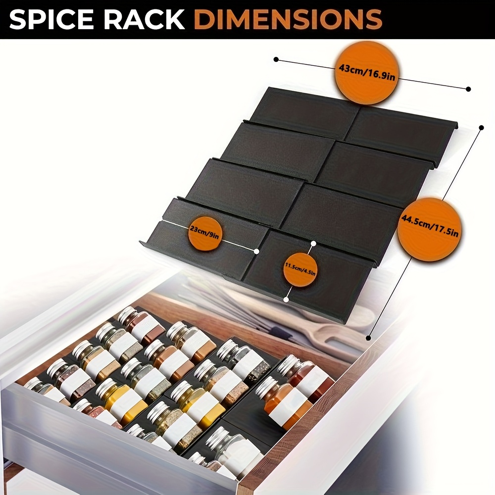 6個入り拡張可能なスパイス引き出しオーガナイザー、耐久性のあ - Kitchen Gadgets Rack のレビューと価格