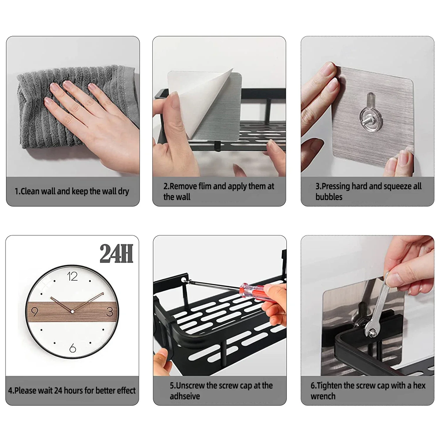 バスルームの棚キッチン収納オーガナイザーアルミ合金シャンプー - Kitchen Gadgets Rack のレビューと価格
