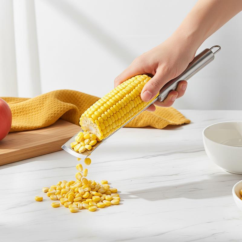ステンレス製のトウモロコシ皮むき器、鋭利な刃、再利用可能なキ - Kitchen Gadgets That Are Useful のレビューと価格