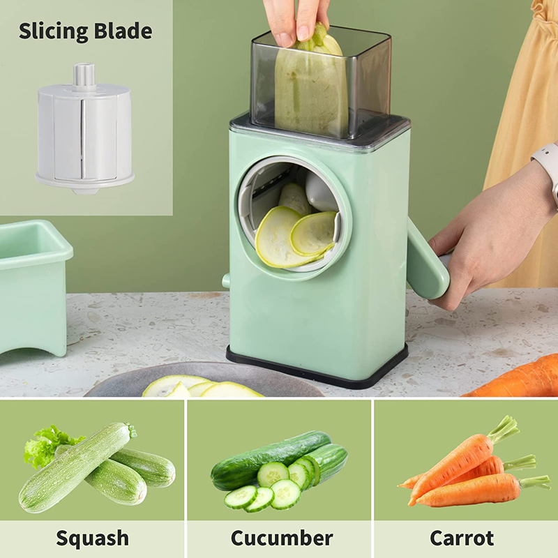 Lmetjma-回転式野菜スライサー,手動,3つのドラムを備 - Mandoline Slicer のレビューと価格